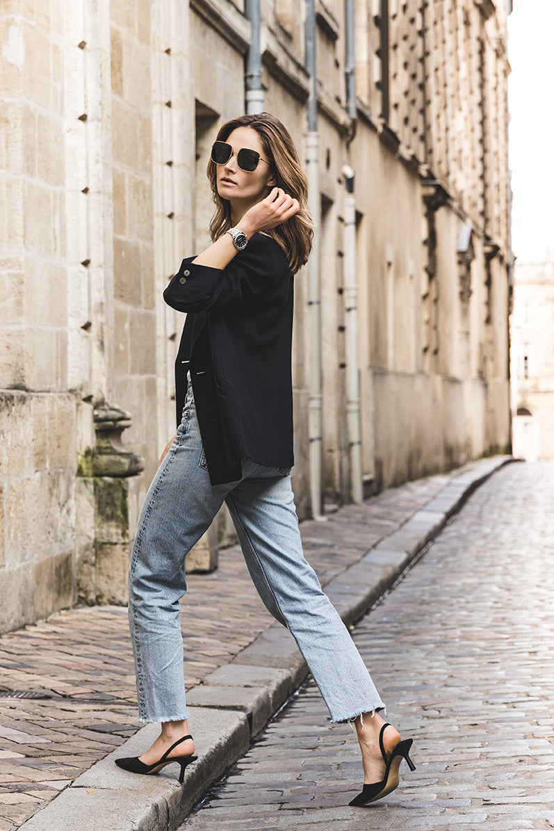 Clubmaster Elegant Acero - Negro