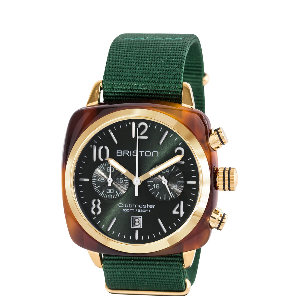 Clubmaster Classic Acetato - Verde - Oro