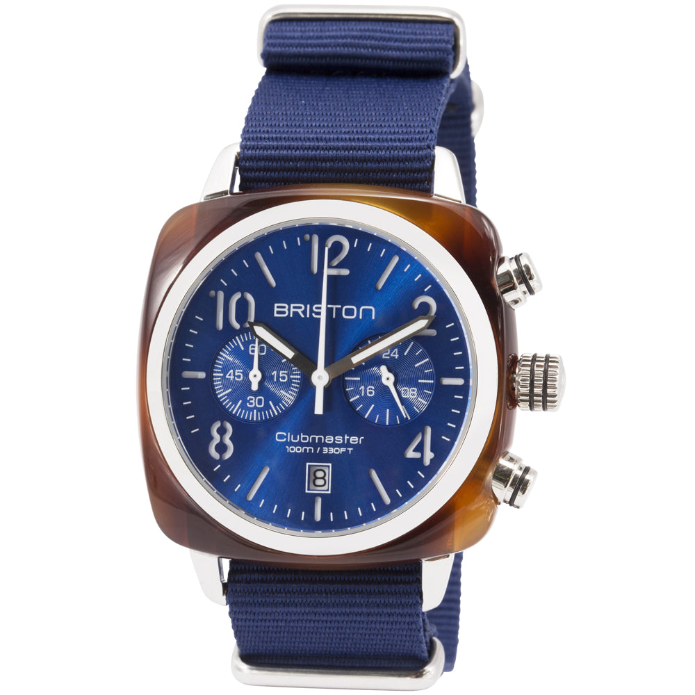 Clubmaster Classic Acetato - Azul - Plata