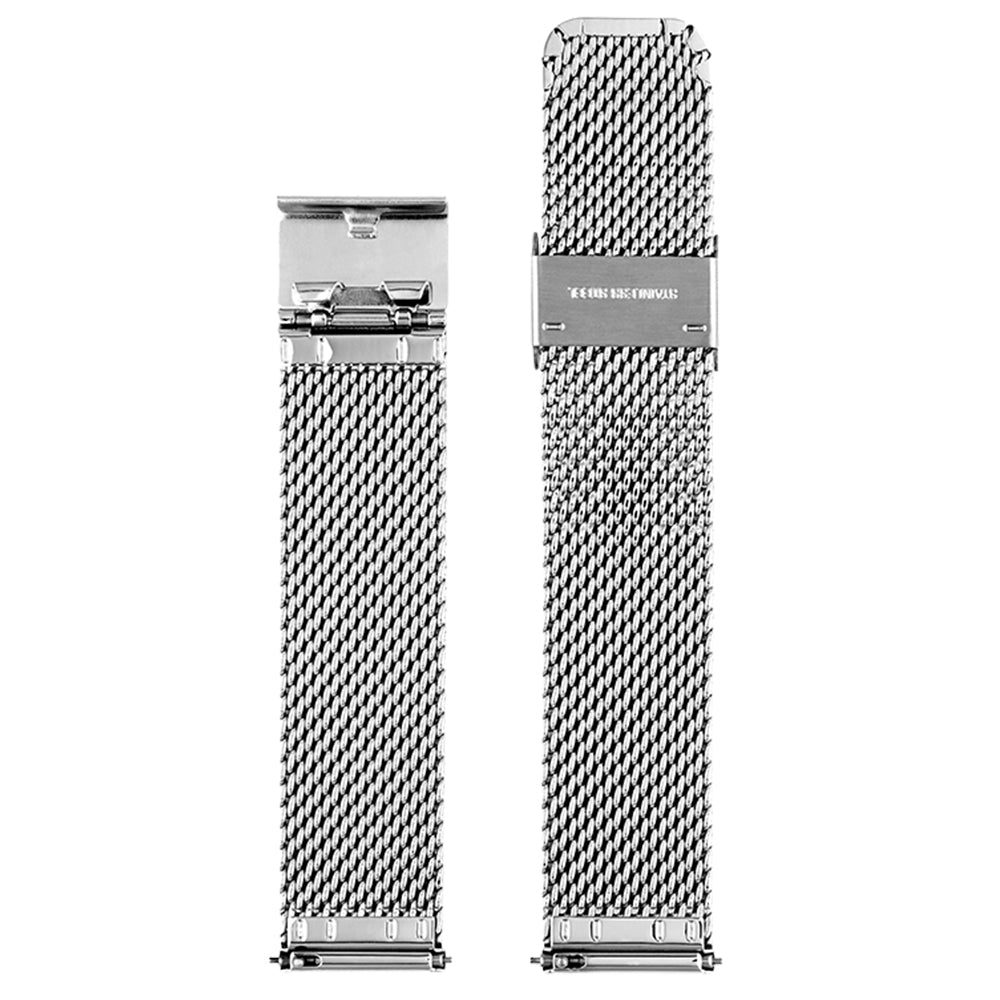 Correa de Malla Milanesa 20 mm - Plata