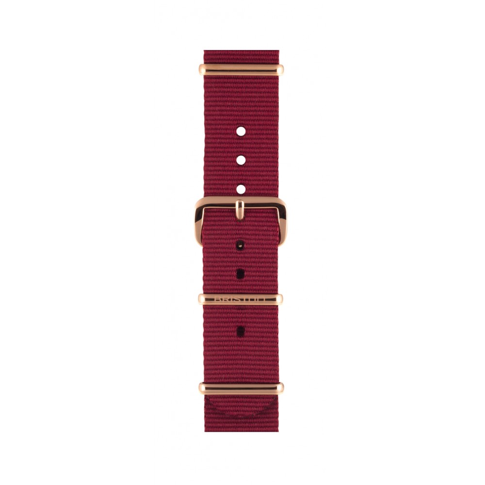 Correa NATO 18 mm - Burgundy - Oro Rosa