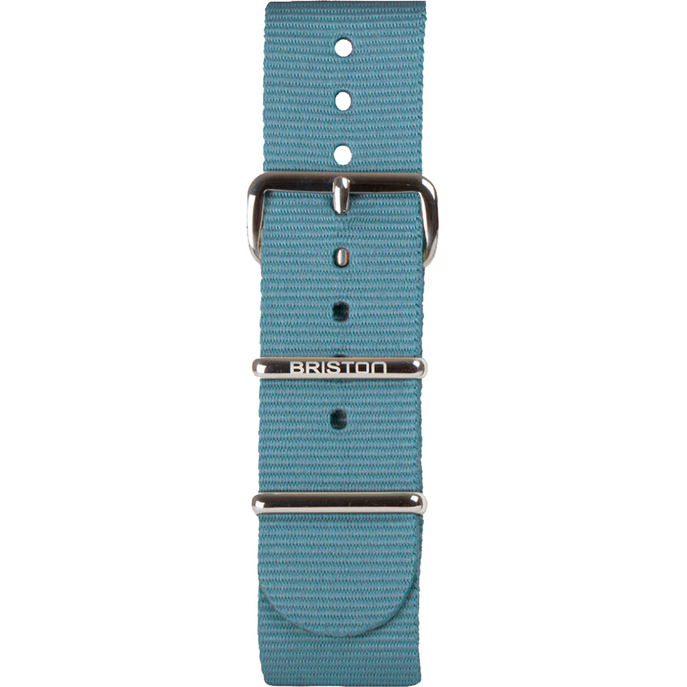 Correa NATO 20 mm - Azul Hielo - Plata