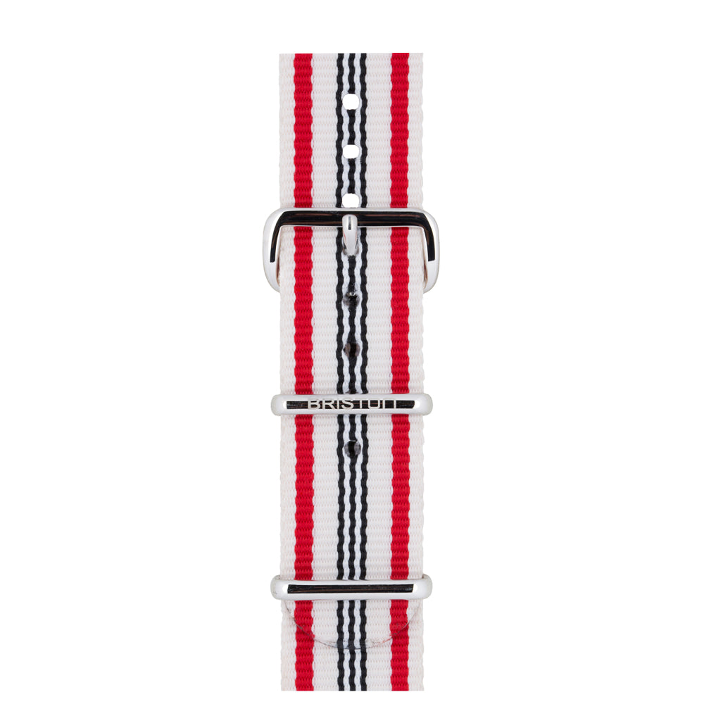 Correa NATO 20 mm - Rayas Beige Rojo Azul