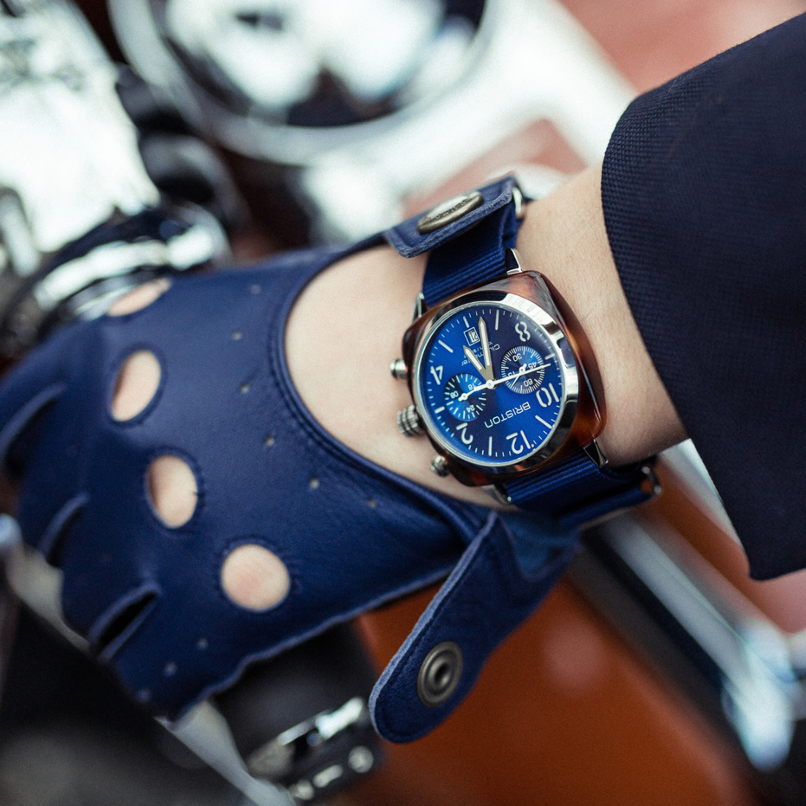 Clubmaster Classic Acetato - Azul - Plata