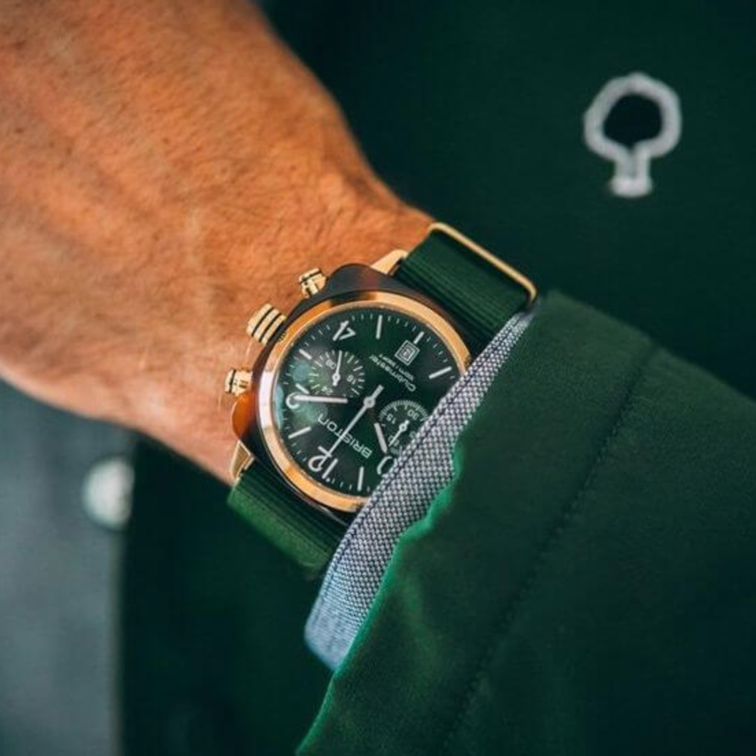 Clubmaster Classic Acetato - Verde - Oro