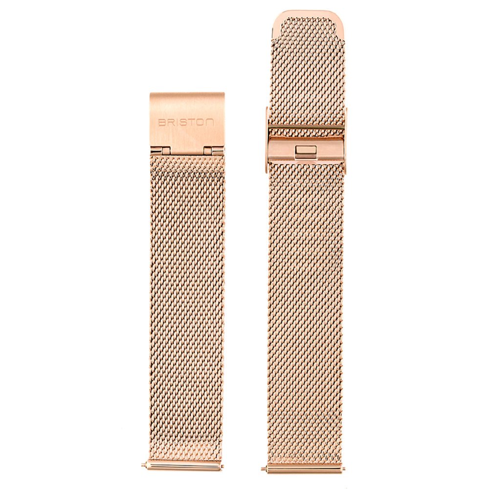 Correa Malla Milanesa 18 mm - Oro Rosa